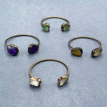 Load image into Gallery viewer, Vintage Natural Stone Retro Adjustable Cuff Bangle