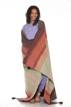 Load image into Gallery viewer, Sediment Striped Cotton Blanket