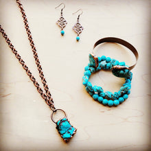 Load image into Gallery viewer, Blue Turquoise Ring set in Antique Copper