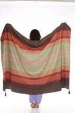 Load image into Gallery viewer, Sediment Striped Cotton Blanket