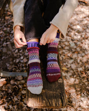 Load image into Gallery viewer, Wunderland Crew Socks | USA Made Sustainable Mismatched Sock