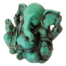 Load image into Gallery viewer, Blessing Green Ganesh 2.5" x 2.5"