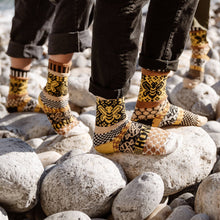 Load image into Gallery viewer, Honey Bee Crew Socks| USA Made Giveback Socks for Polinators