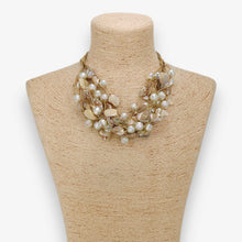 Load image into Gallery viewer, Chunky Shell &amp; Pearl Necklace | Handmade Statement Jewelry