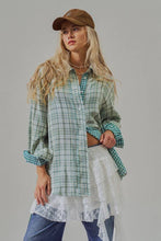 Load image into Gallery viewer, Double Gauze Plaid Oversized Button-Down Shirt