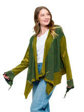 Load image into Gallery viewer, Boheminan Cardigan Handstitich Vintage Wash