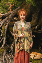 Load image into Gallery viewer, Woodland Wisdom Matinée Duster w/ Florals, Fox &amp; Owl