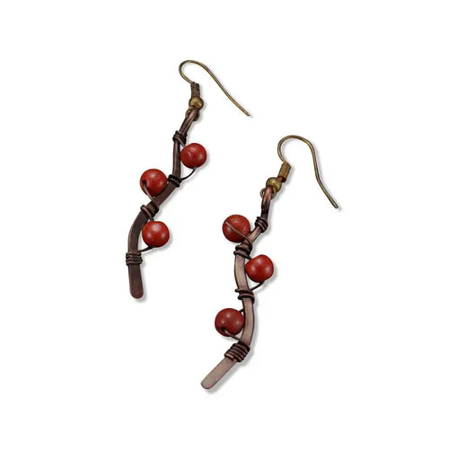 Antique Copper Vine Earrings