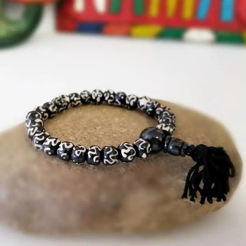 Beaded Prayer Bracelet - Om