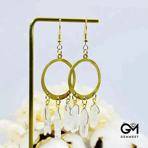 Bohemia Circle Crystal Earrings