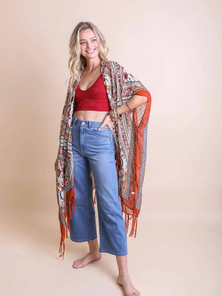 Bohemian Diamond Tassel Kimono