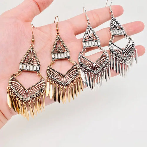 Bohemian Metal Tassel Earrings