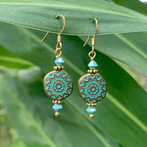 Brass and Pewter Earrings