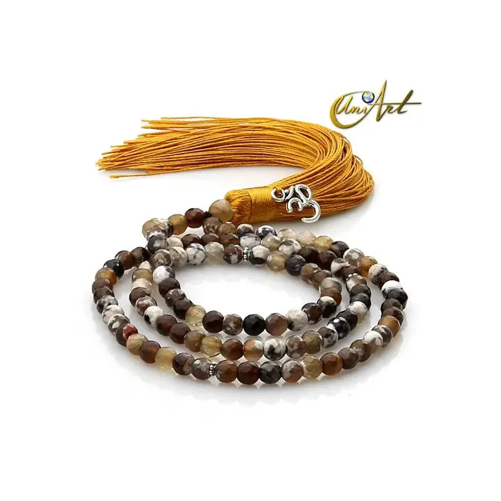 Brown Agate Mala