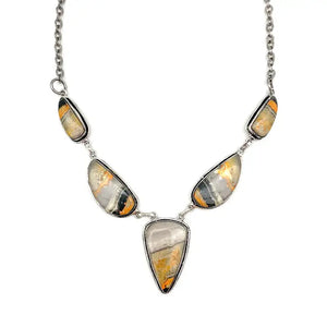 Bumblebee Jasper Bib Necklace