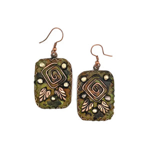 Copper Patina Earrings