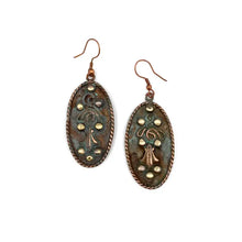 Load image into Gallery viewer, Copper Patina Earrings