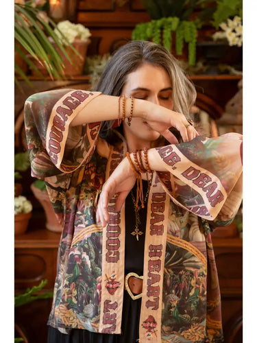 Courage Dear Heart Cropped Kimono