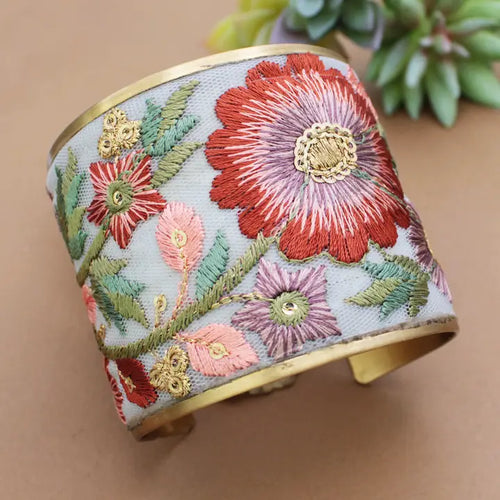 Embroidered Cuff Bracelet