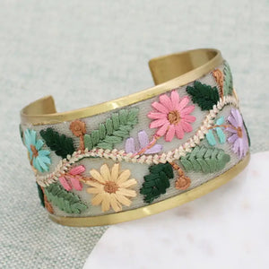 Embroidered Cuff Bracelet