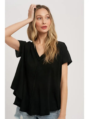 Flowy V-Neck Cotton Top