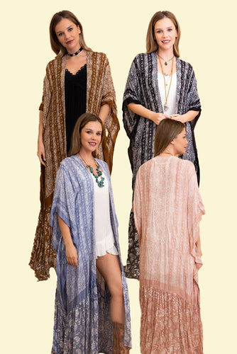 Free Flow Paisley Kimono