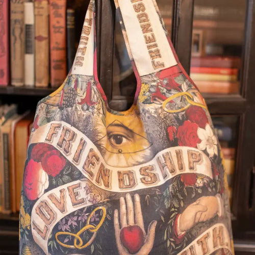 Friendship Love & Truth Linen Tote Bag