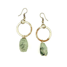 Load image into Gallery viewer, Gold-Plated Long Earrings w/Stones