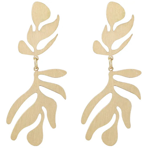 Golden Branches Dangle Earrings