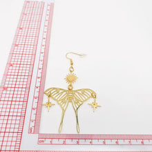 Load image into Gallery viewer, Golden Star Butterfly Earrings