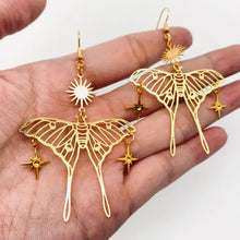 Load image into Gallery viewer, Golden Star Butterfly Earrings