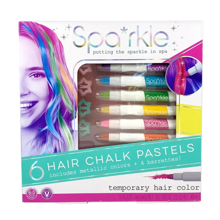 Hair Chalk Pastels and Barrettes