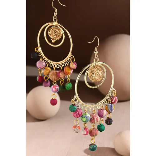 Handmade Layered Circular Earrings