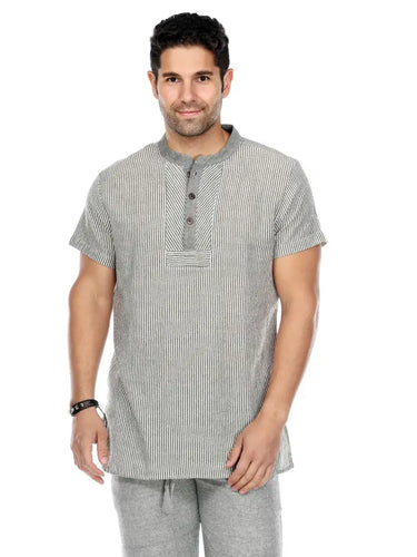 Men's Striped Button Up Shirt