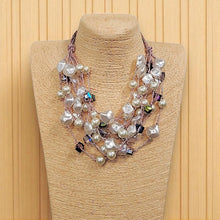 Load image into Gallery viewer, Modern Pearl Aurora Borealis Necklace