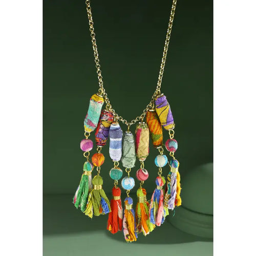Handmade Multi-Tassel Necklace