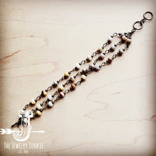 Load image into Gallery viewer, Natural Agate Triple Strand Beaded Bracelet