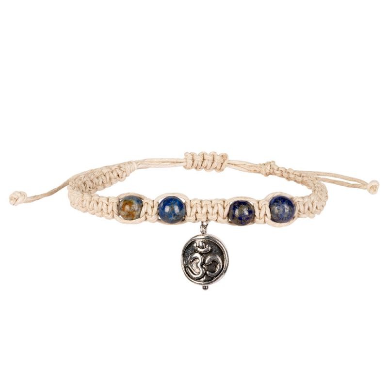 Lapis Om Hemp Bracelet