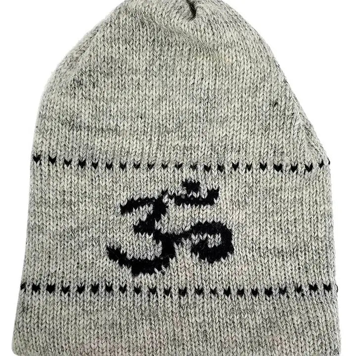 Om Print Beanie Hat