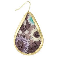 Load image into Gallery viewer, Embroidered Teardrop Earrings