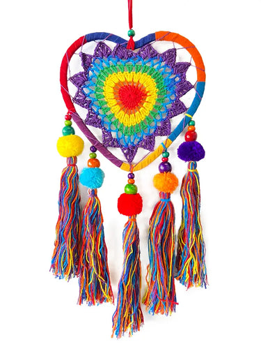 Rainbow Heart Dream Catcher