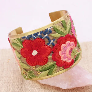 Embroidered Cuff Bracelet
