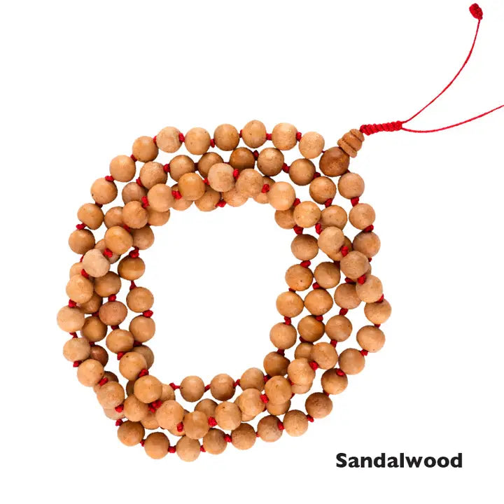 Sandalwood Mala Bead Necklace