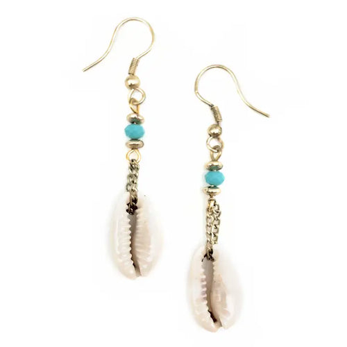 Shell Chain Dangle Earrings