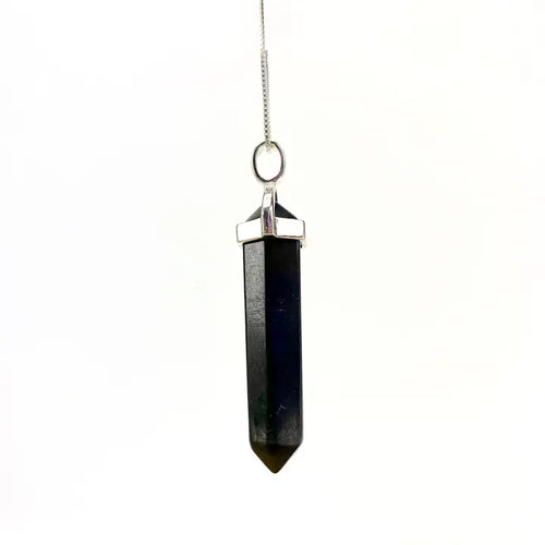 Shungite Hexagon Faceted Pendant