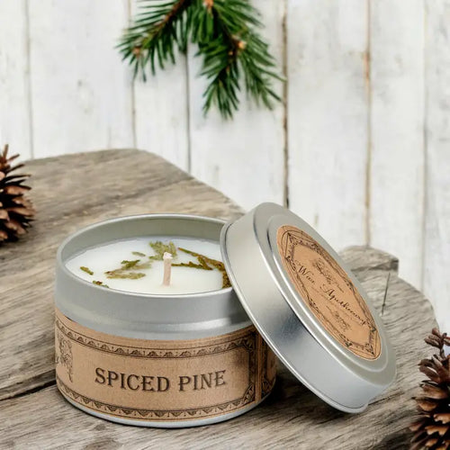 Spiced Pine Botanical Travel Tin Candle