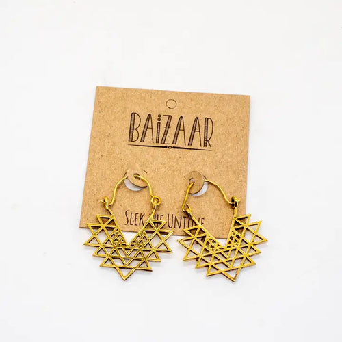 Brass Sri Yantra Earring