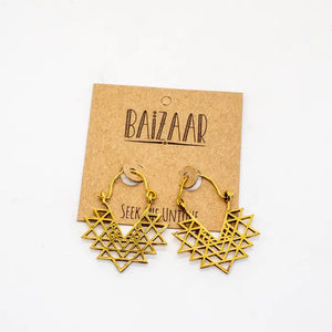 Brass Sri Yantra Earring