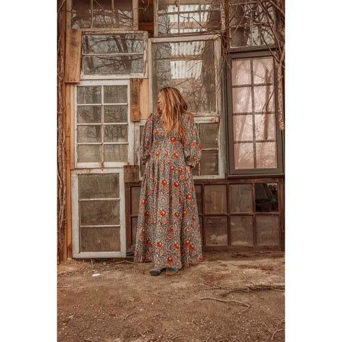 Marlowe Teal Floral Maxi Dress