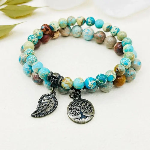 Stone Bracelet w/Charm